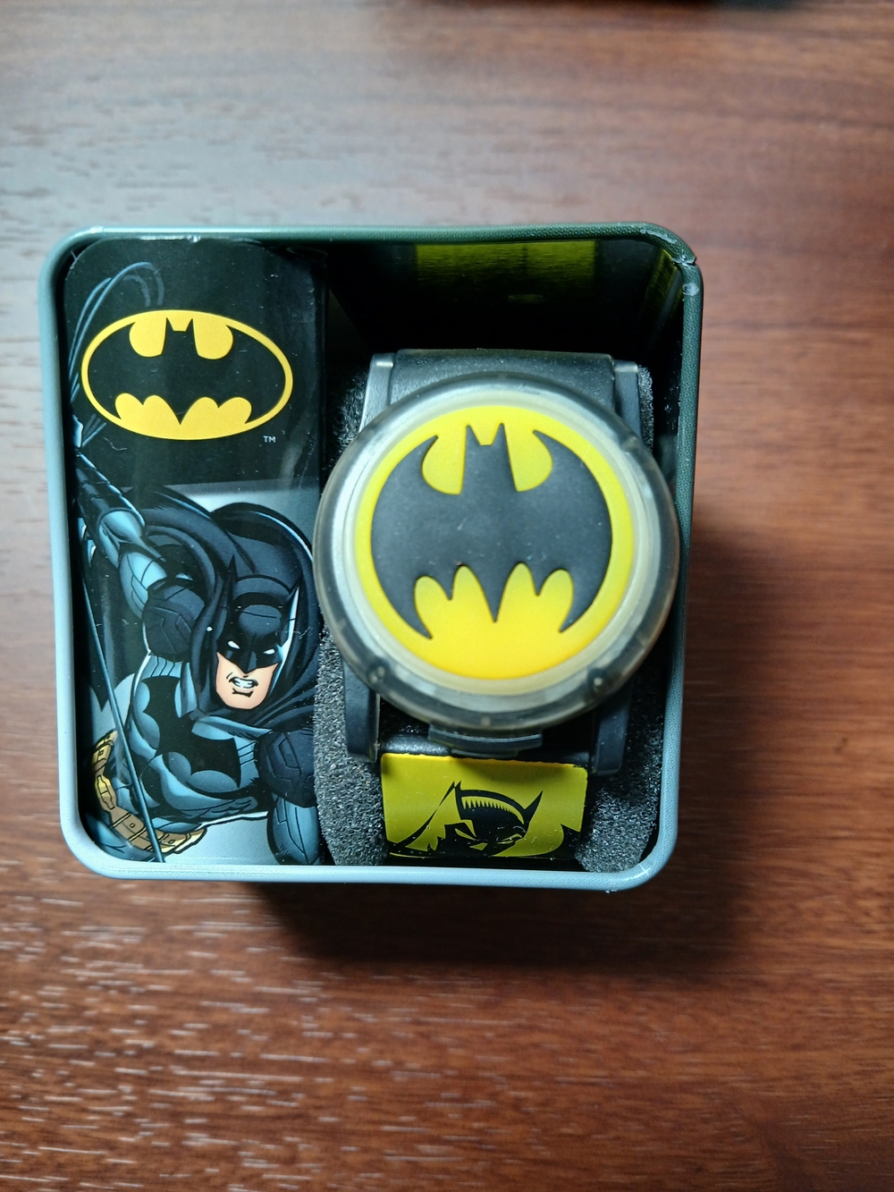 Batman Men's Black & Yellow Logo Watch - DC